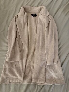 Boom Boom Jeans Cream Open-Front Cardigan